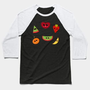 Adorable smiling fruits Baseball T-Shirt